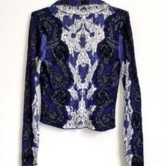 BCBG Lace Print Knit SET (Top and Skirt!) - Picture 2 of 10